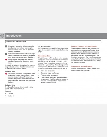 volvo c70 2010 owners manual rhd & lhd